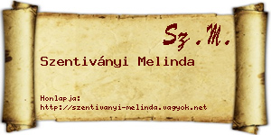 Szentiványi Melinda névjegykártya